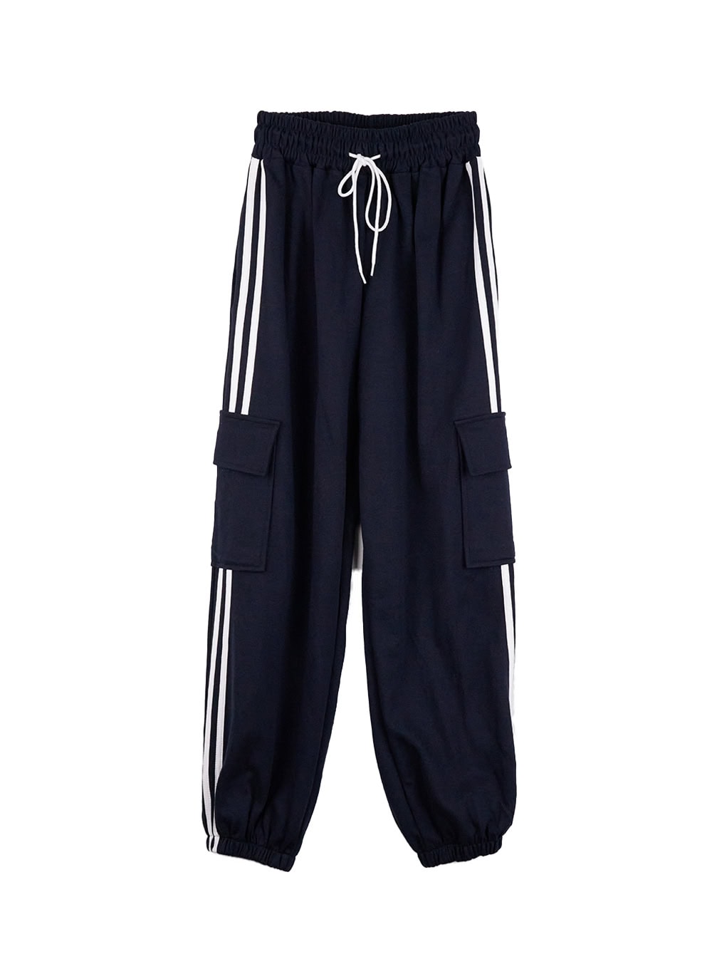 Pocket Detail Wide-Leg Track Pants CN412