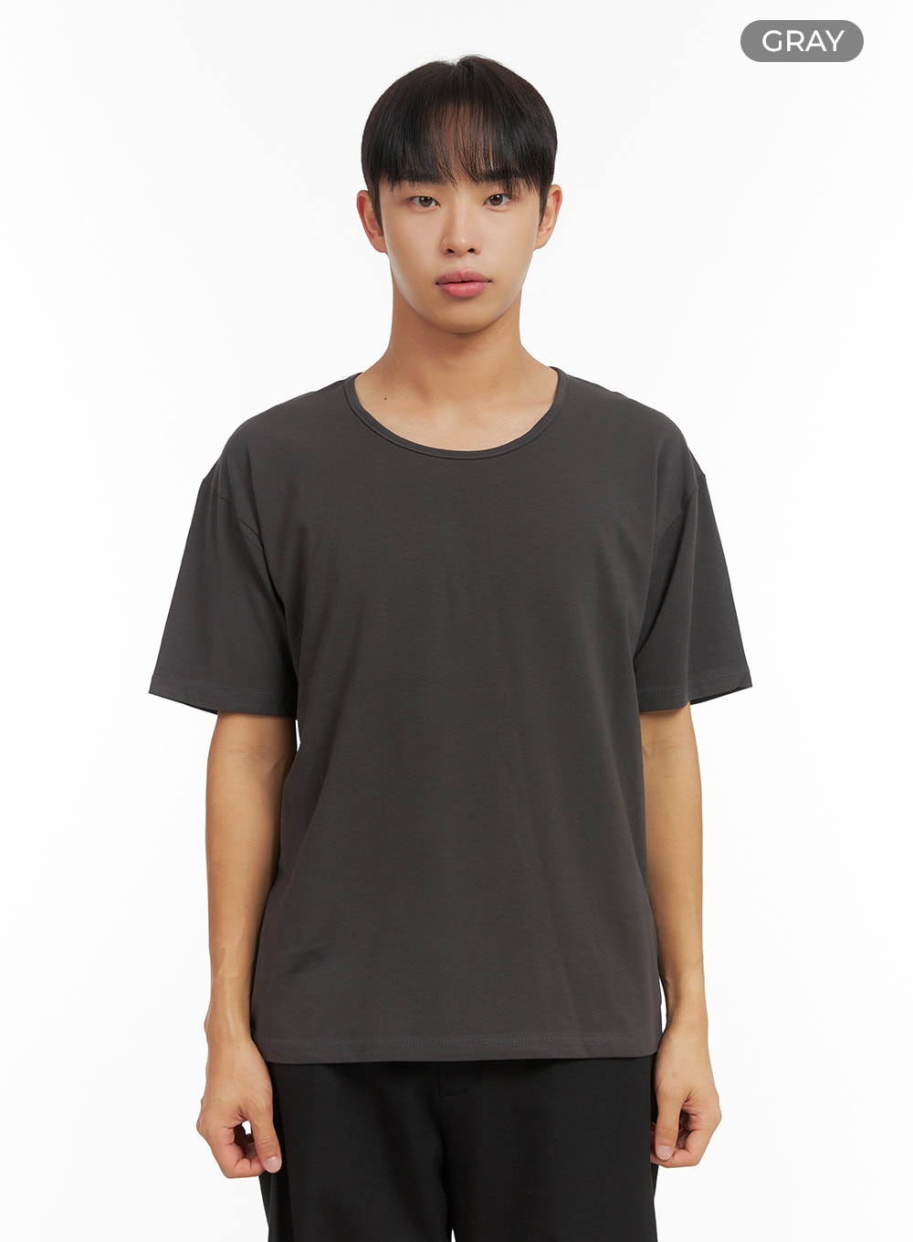 Men's Essential Solid Crew Neck T-Shirt CO408