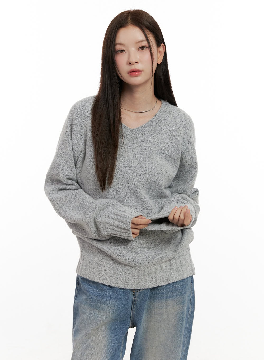 Oversized V-Neck Sweater ON422