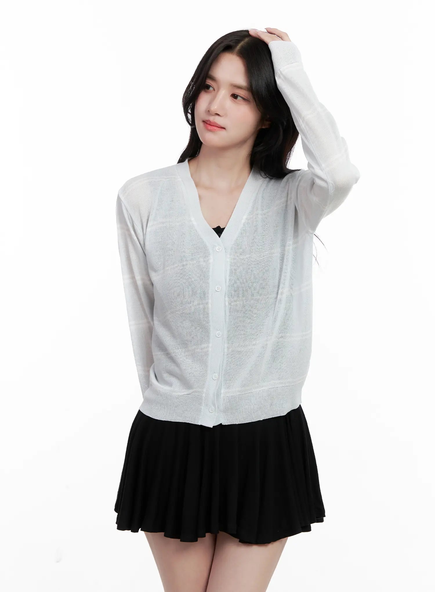 Sheer Striped Cardigan CL515