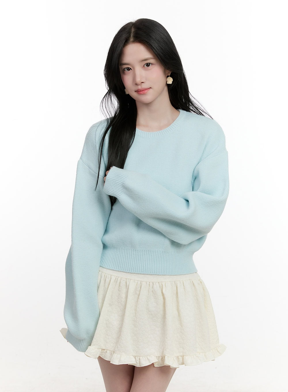 Cropped U-Neck Sweater CF527