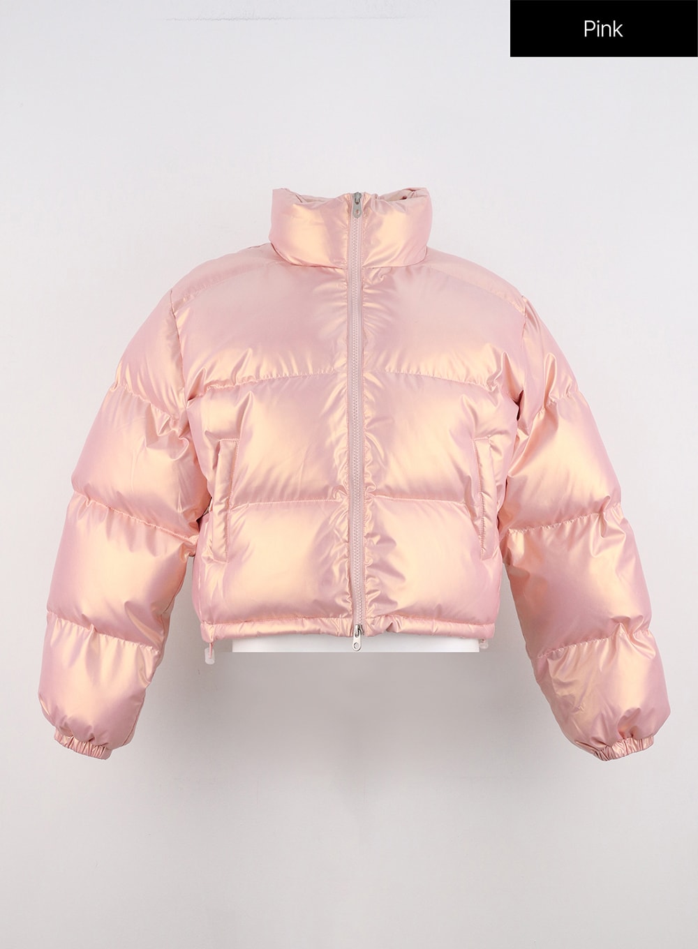 Crop Metallic Puffer Jacket IN322