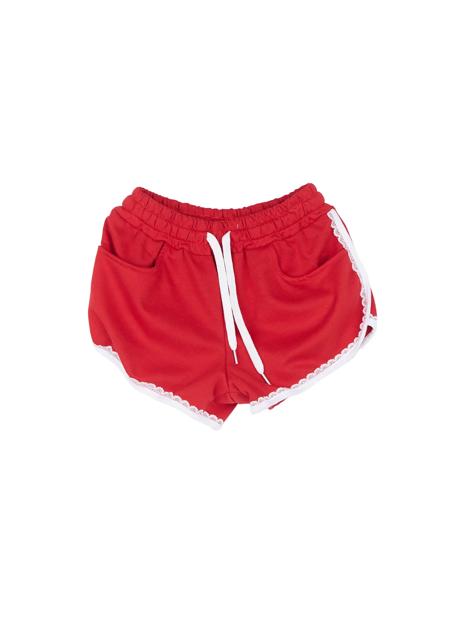 Contrast Lace-Trim Shorts CL516