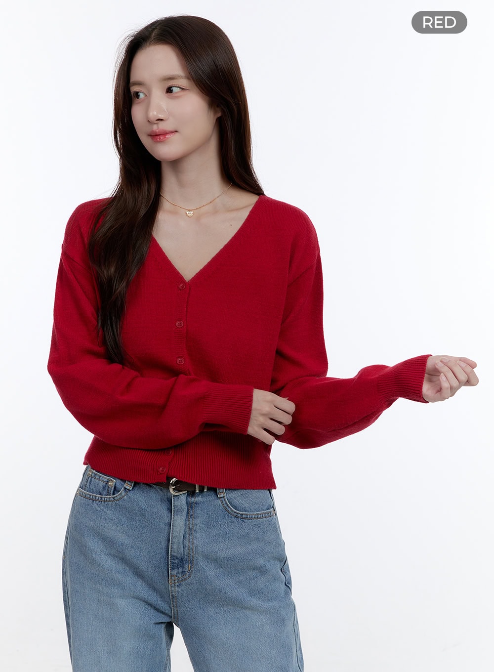 Elegant V-Neck Long Sleeve Cardigan OO407