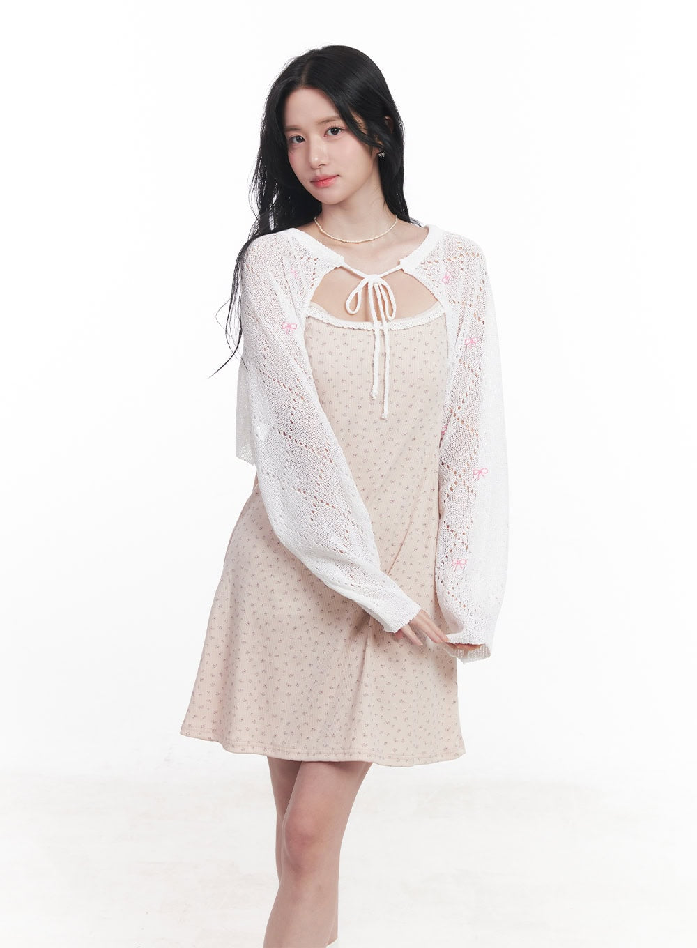 Ribbon Knit Bolero Cardigan CY523