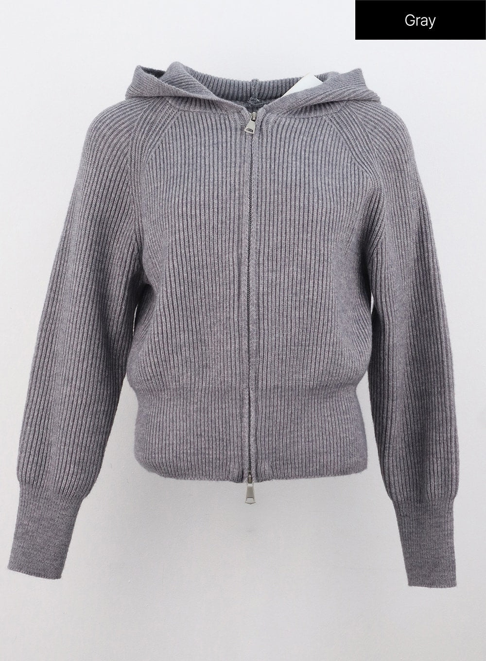Hoodie Zip-Up Knit Sweater OS305