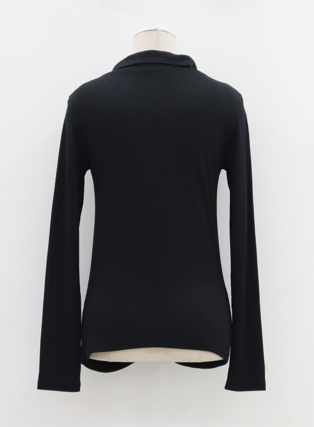 Ruffle Bust Button V-Neck Top CJ325