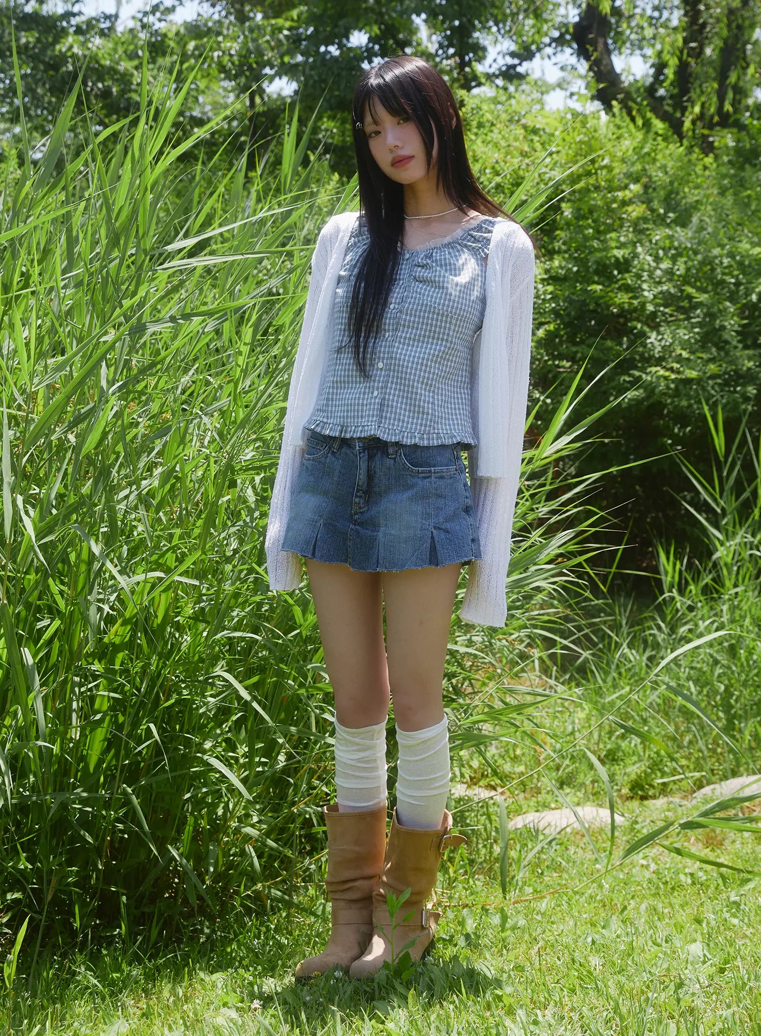 Sheer Ribbed Cardigan CU525