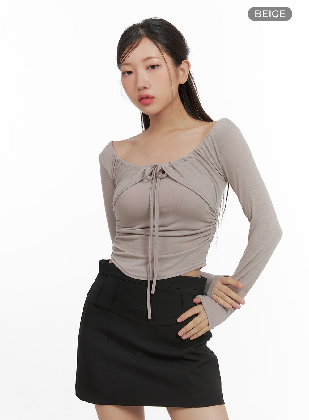 Ribbon Strap Bolero Crop Top CS405