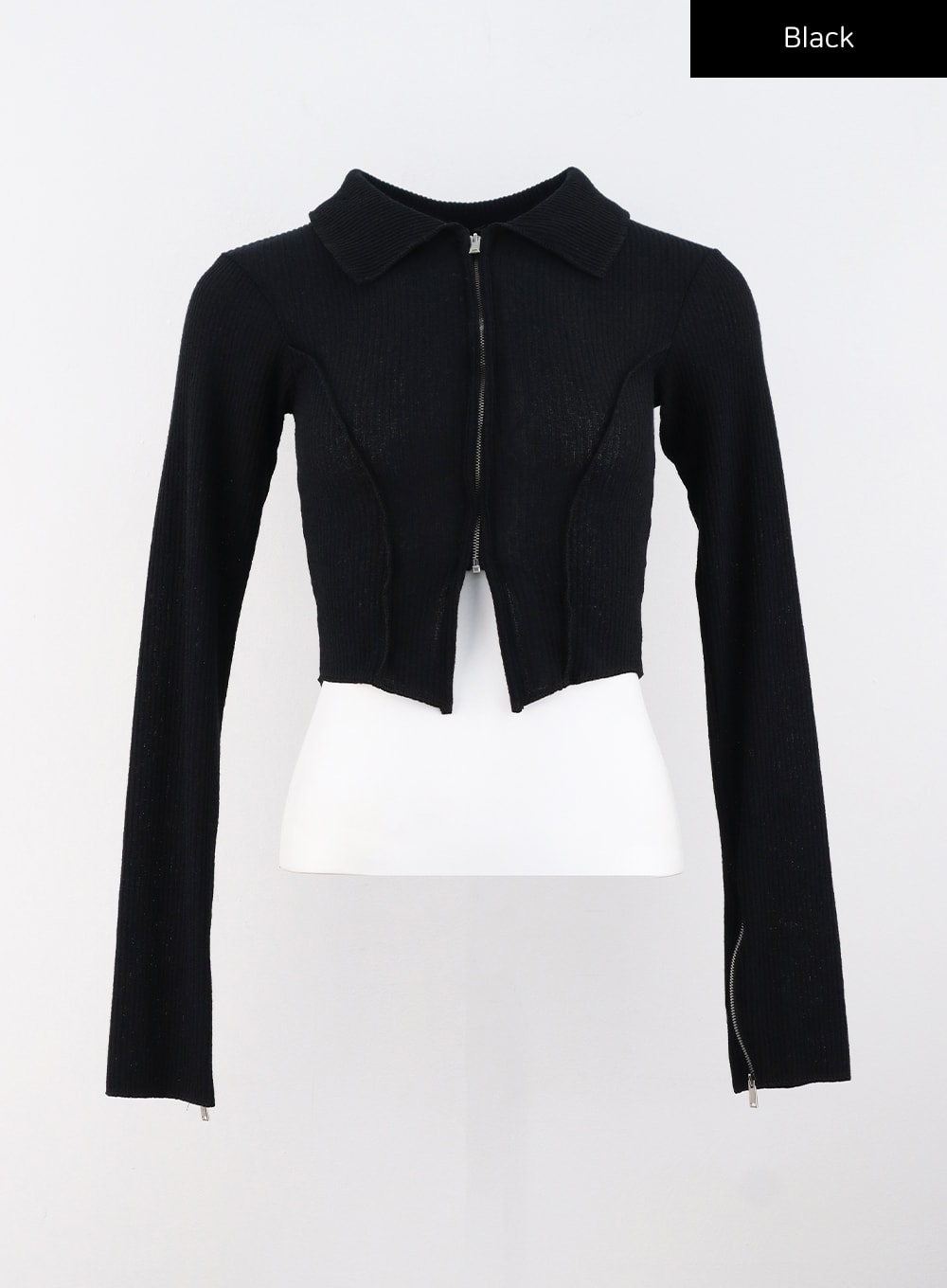 Stitched Zip Crop Top CS308