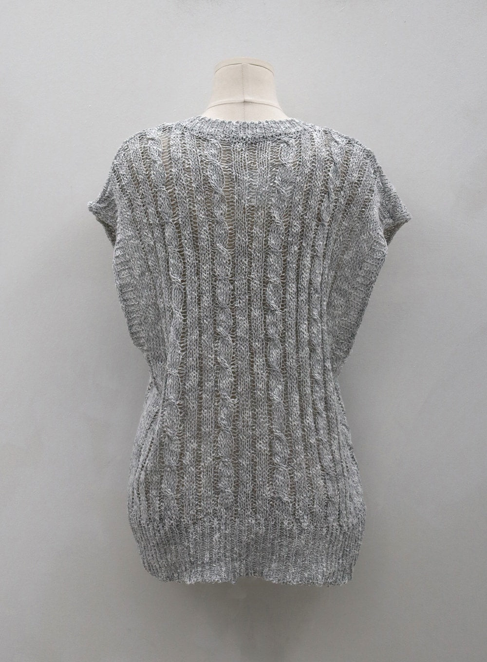 V-Neck Mesh Knitted Vest CG24