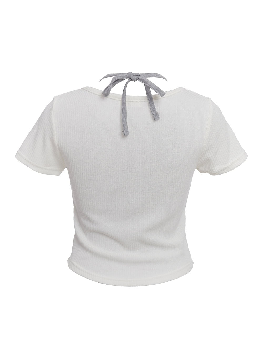 Ribbon Layered Short-Sleeve Cardigan CU520