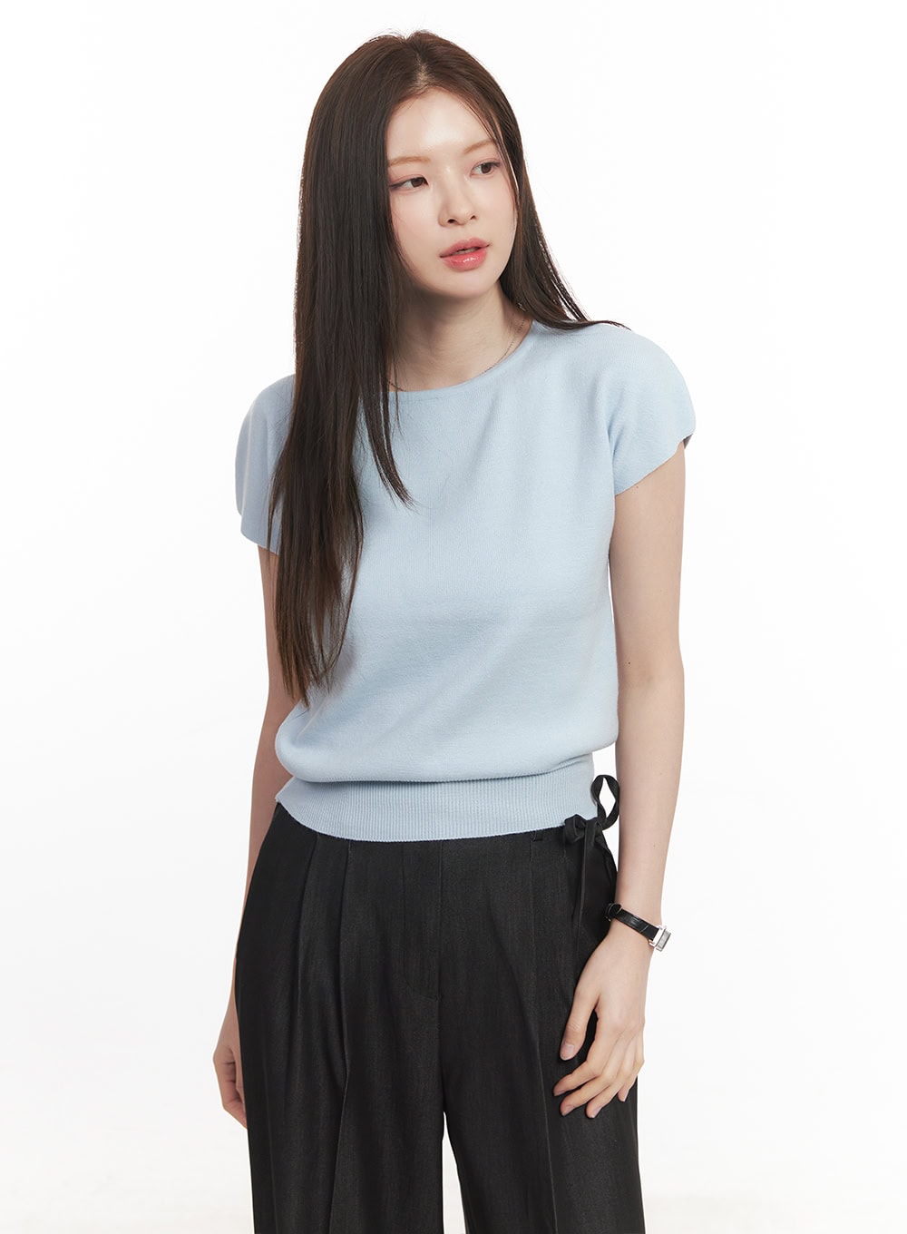 Soft-Touch Short Sleeve Sweater CA502