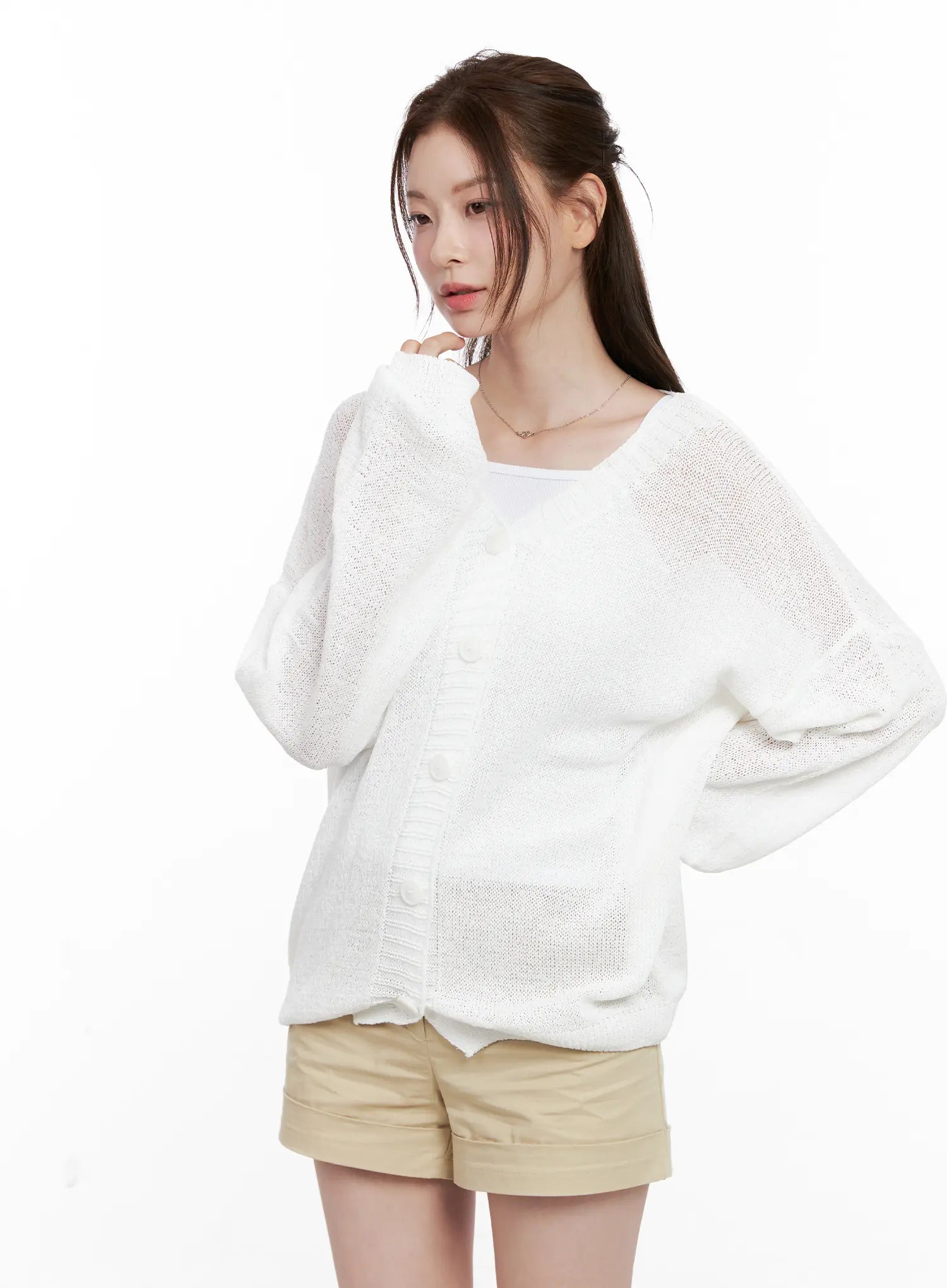 Oversized Summer Knit Cardigan CL523