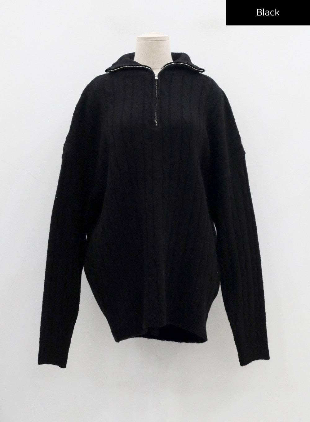 Twist Pattern Zip-Up Knit Unisex CD12