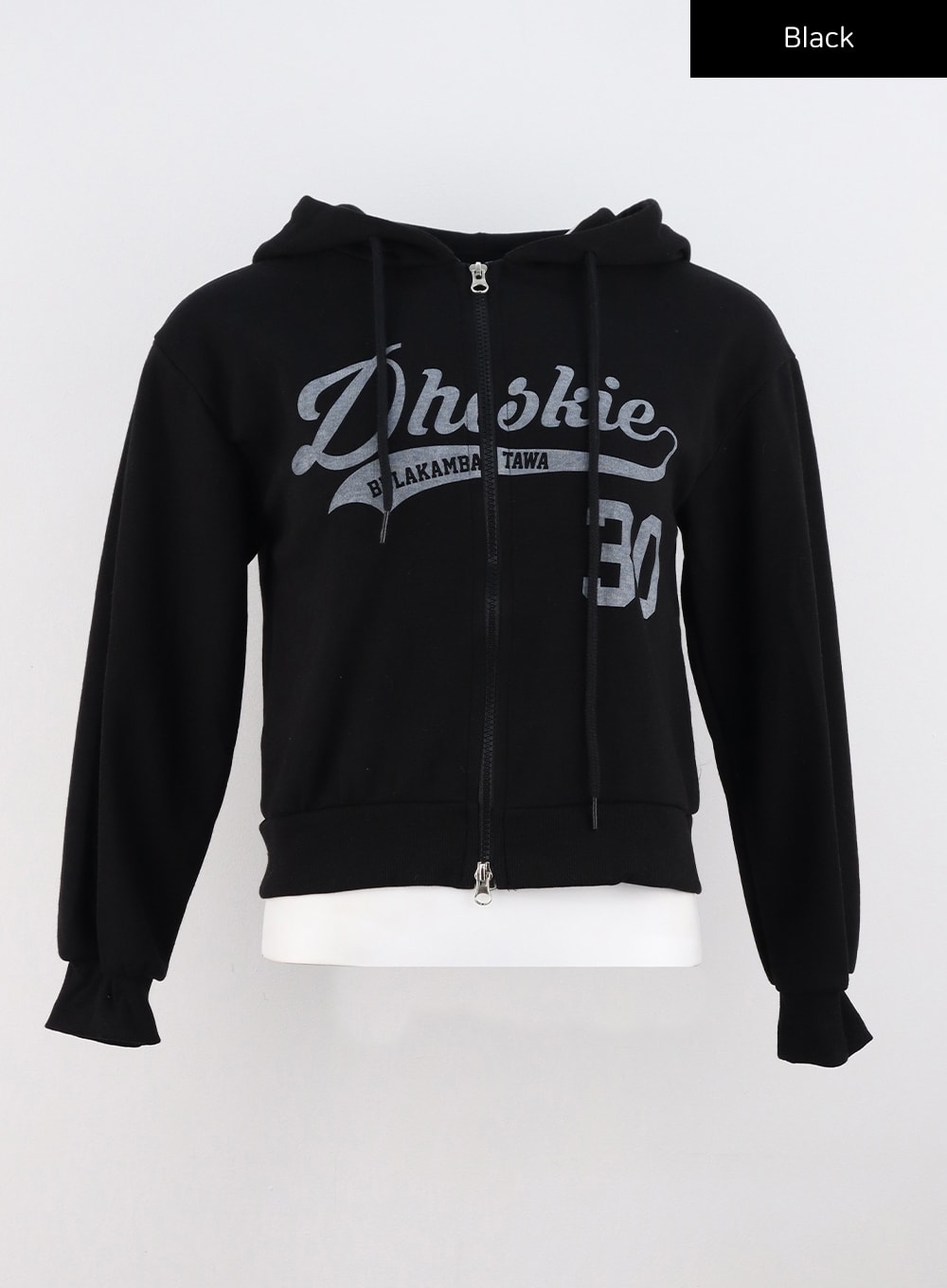Graphic Print Zip-Up Hoodie CS312