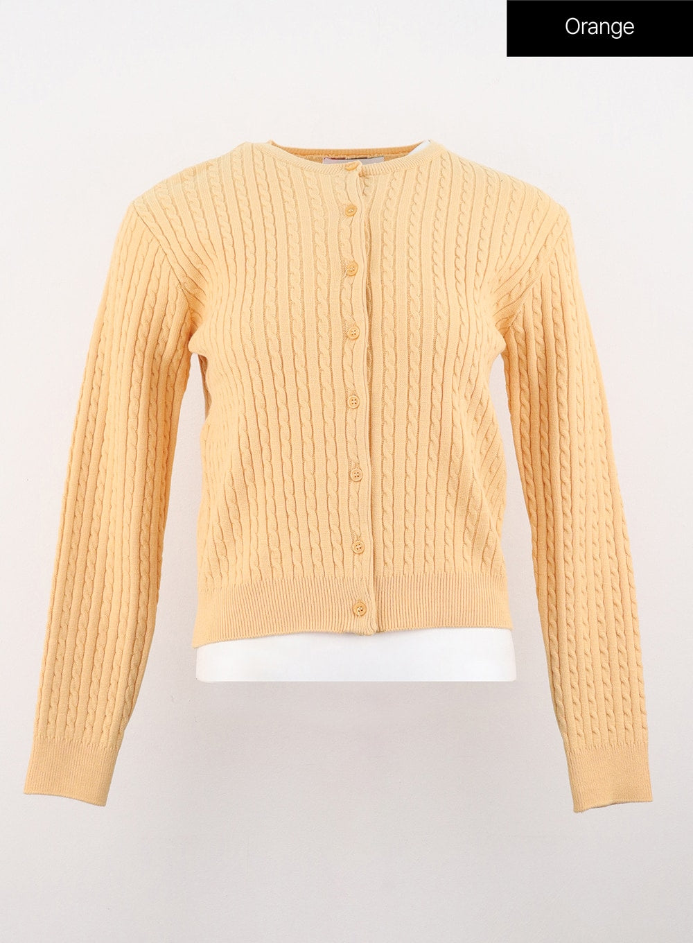 Cable Knit Round Neck Cardigan OS305