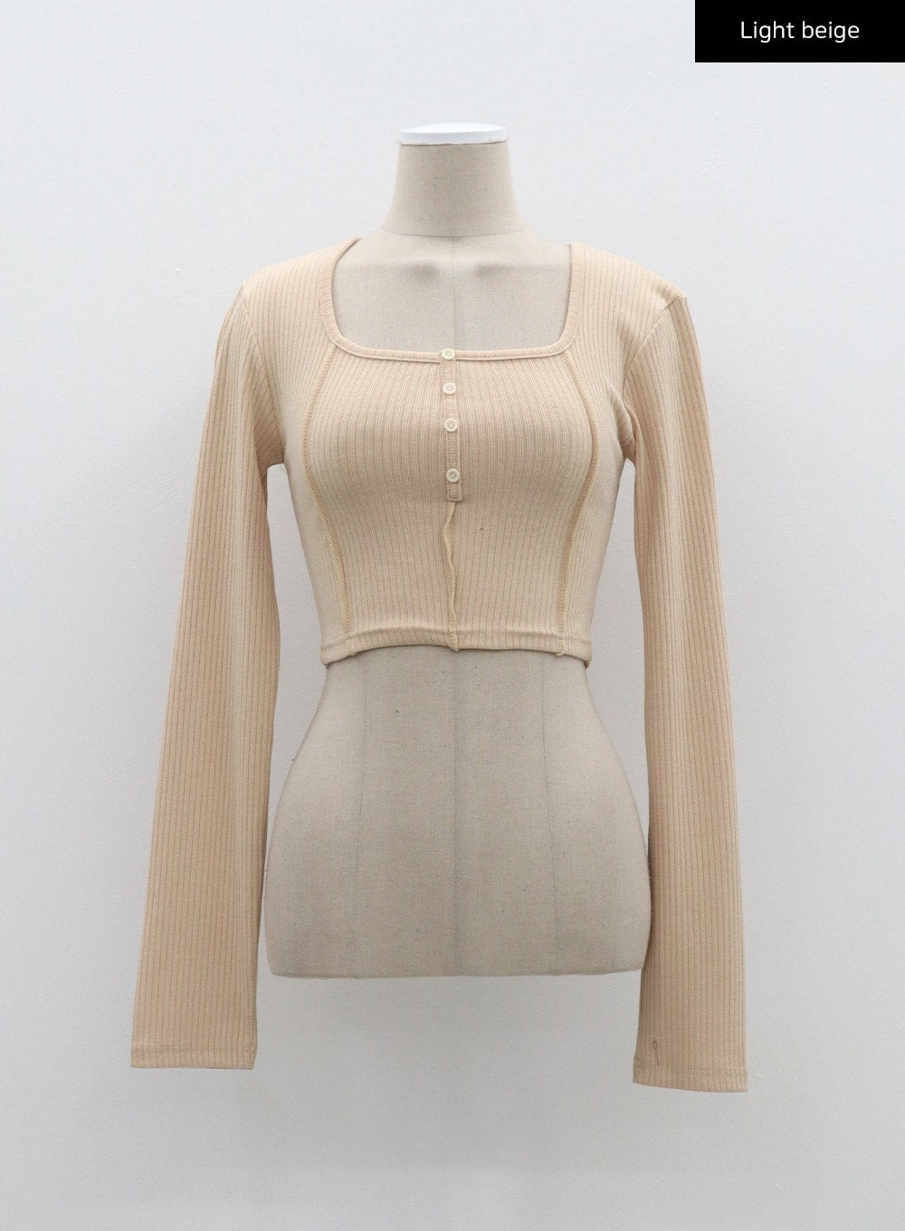 Scoop Neck Ribbed Knit Top BF310