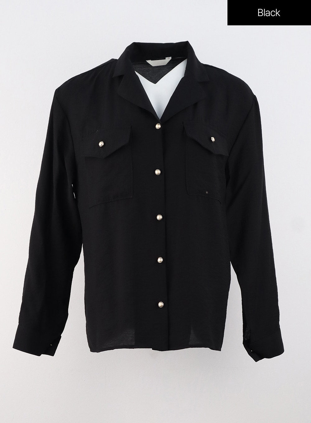 Shiny Long Sleeve Blouse OS313