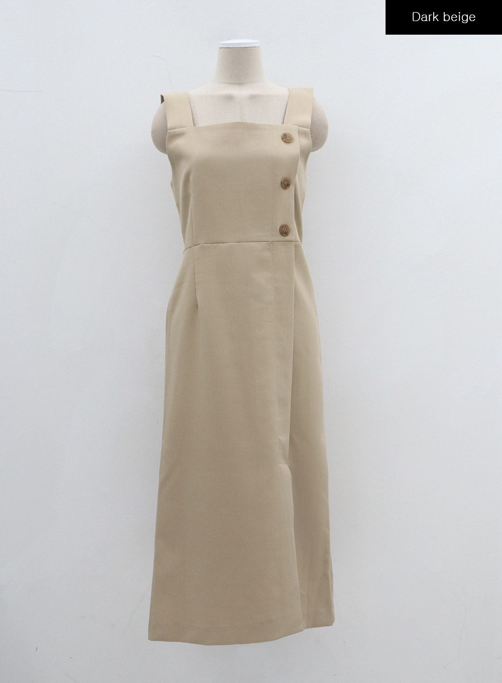 Side Button Detail Sleeveless Maxi Dress BJ312