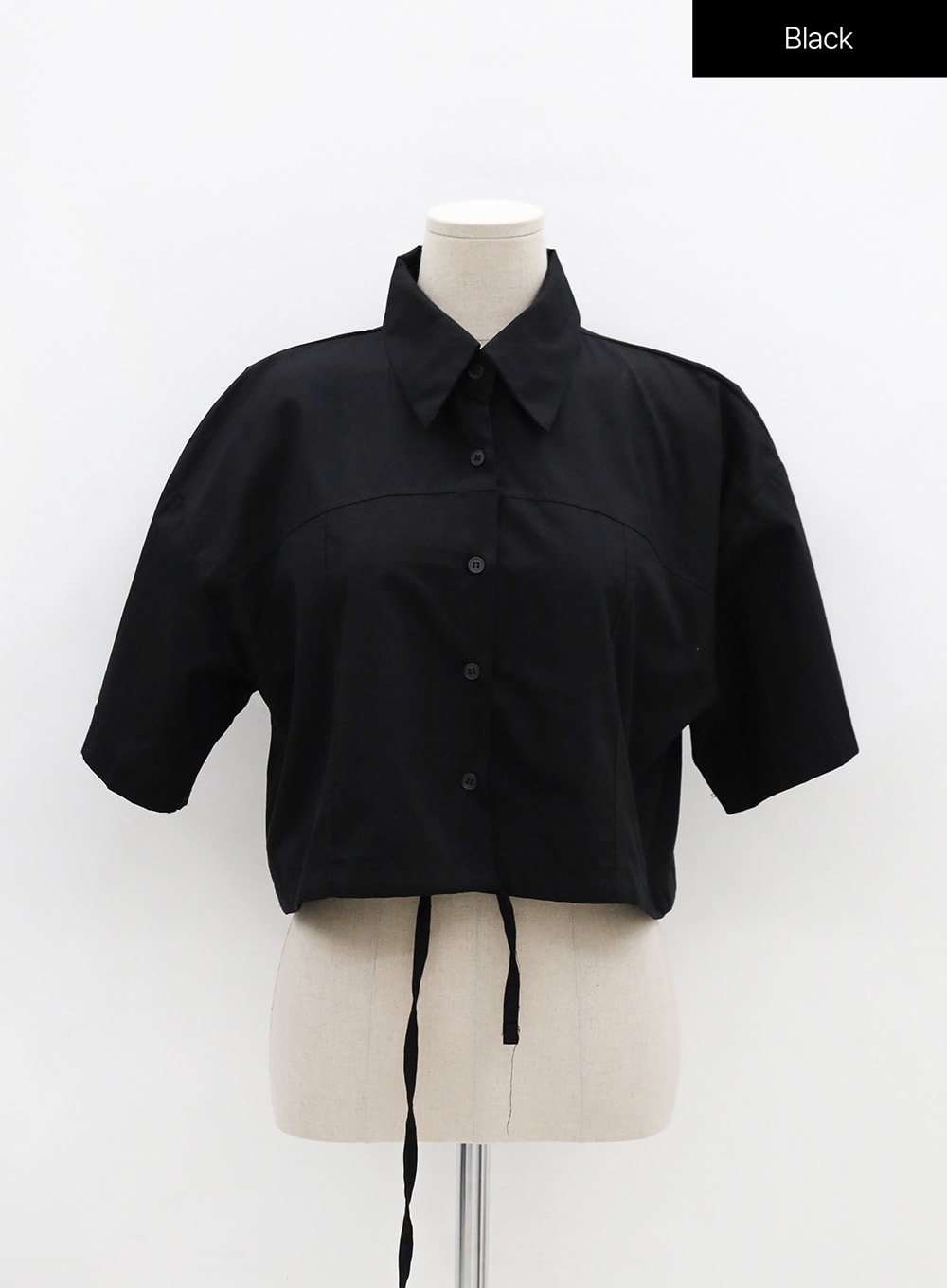Drawstring Cropped Shirt UU1407
