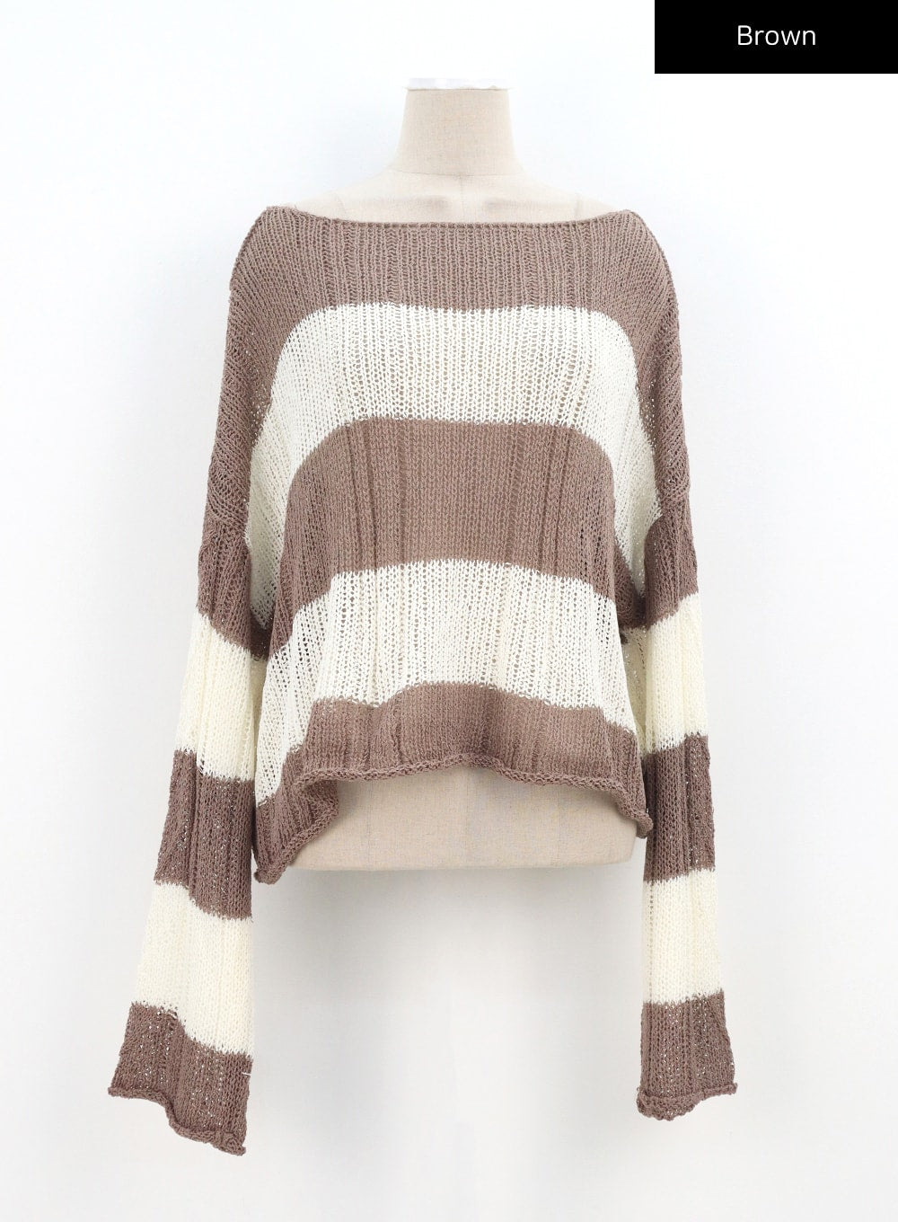 Boat Neck Stripe Sweater CA306