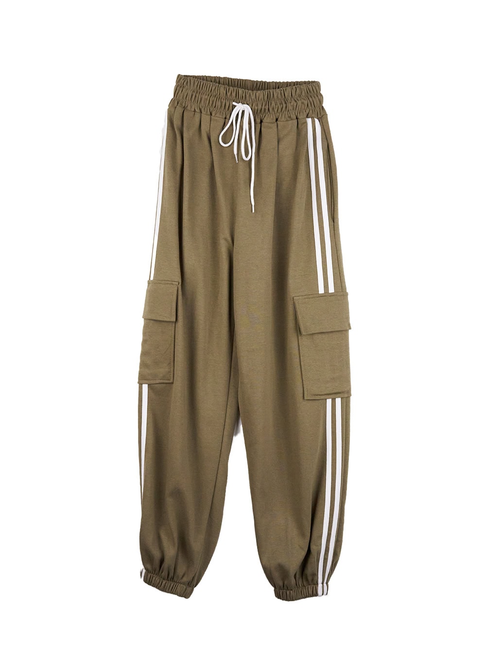 Pocket Detail Wide-Leg Track Pants CN412