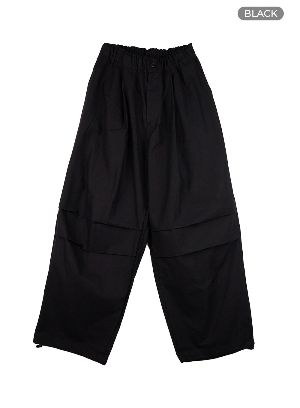 Men's Solid Pintuck Wide Leg Trousers CO408