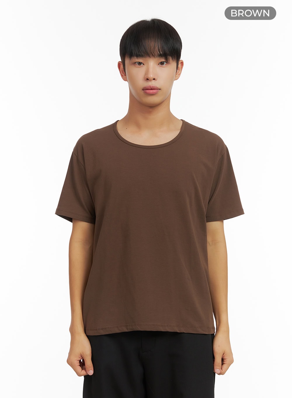 Men's Essential Solid Crew Neck T-Shirt CO408