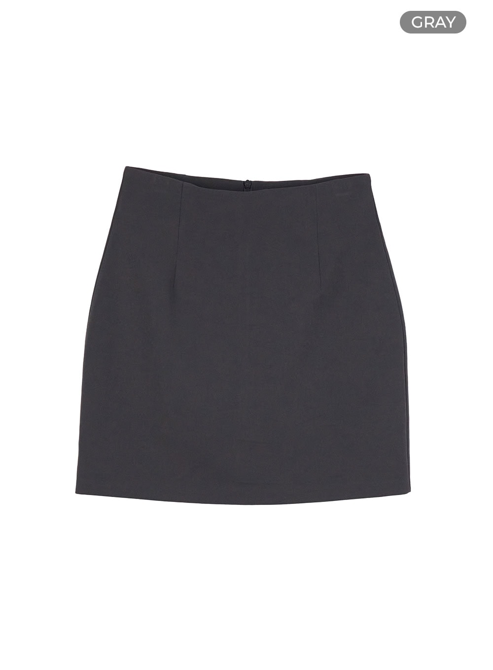 High Waist Solid Mini Skirt OU413