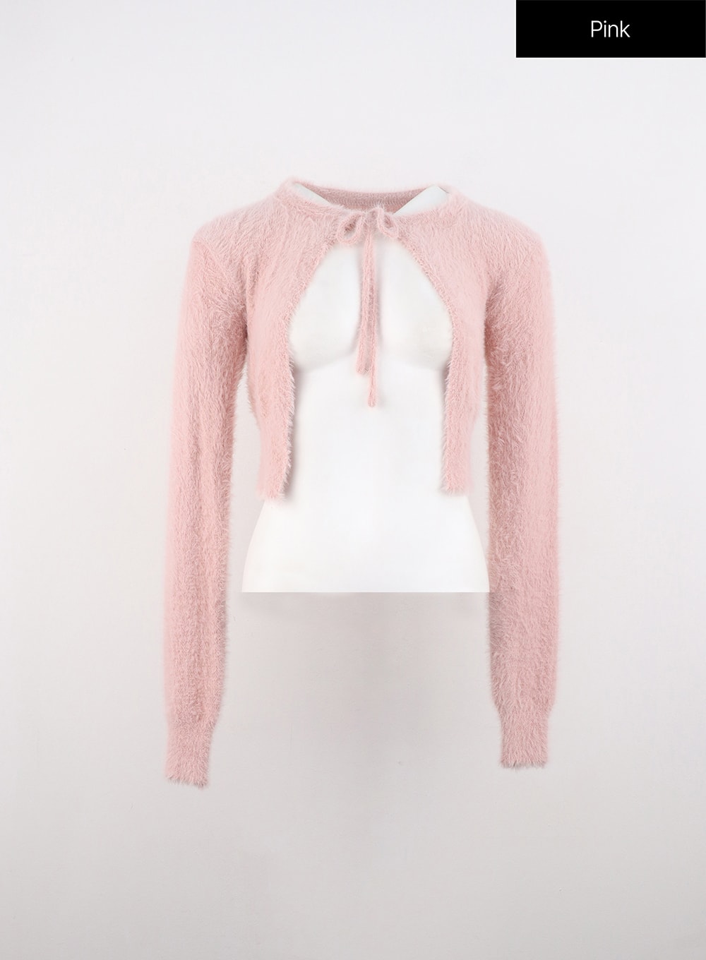 Bouclé Ribbon Tie Bolero OO316