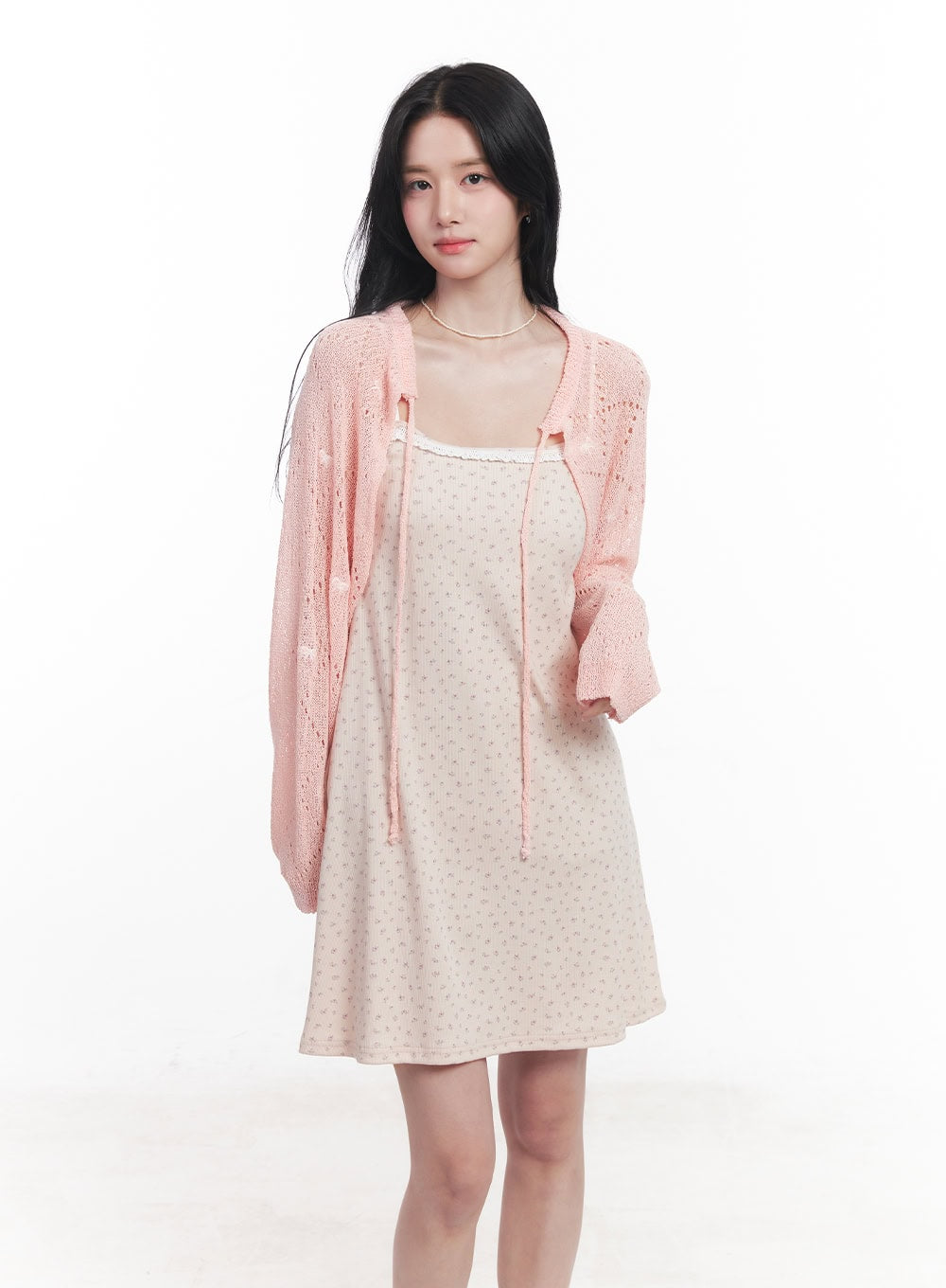 Ribbon Knit Bolero Cardigan CY523