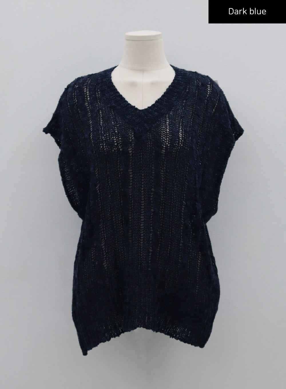 V-Neck Mesh Knitted Vest CG24