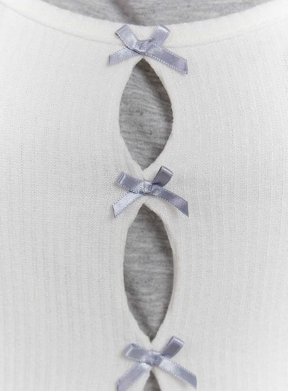 Ribbon Layered Short-Sleeve Cardigan CU520