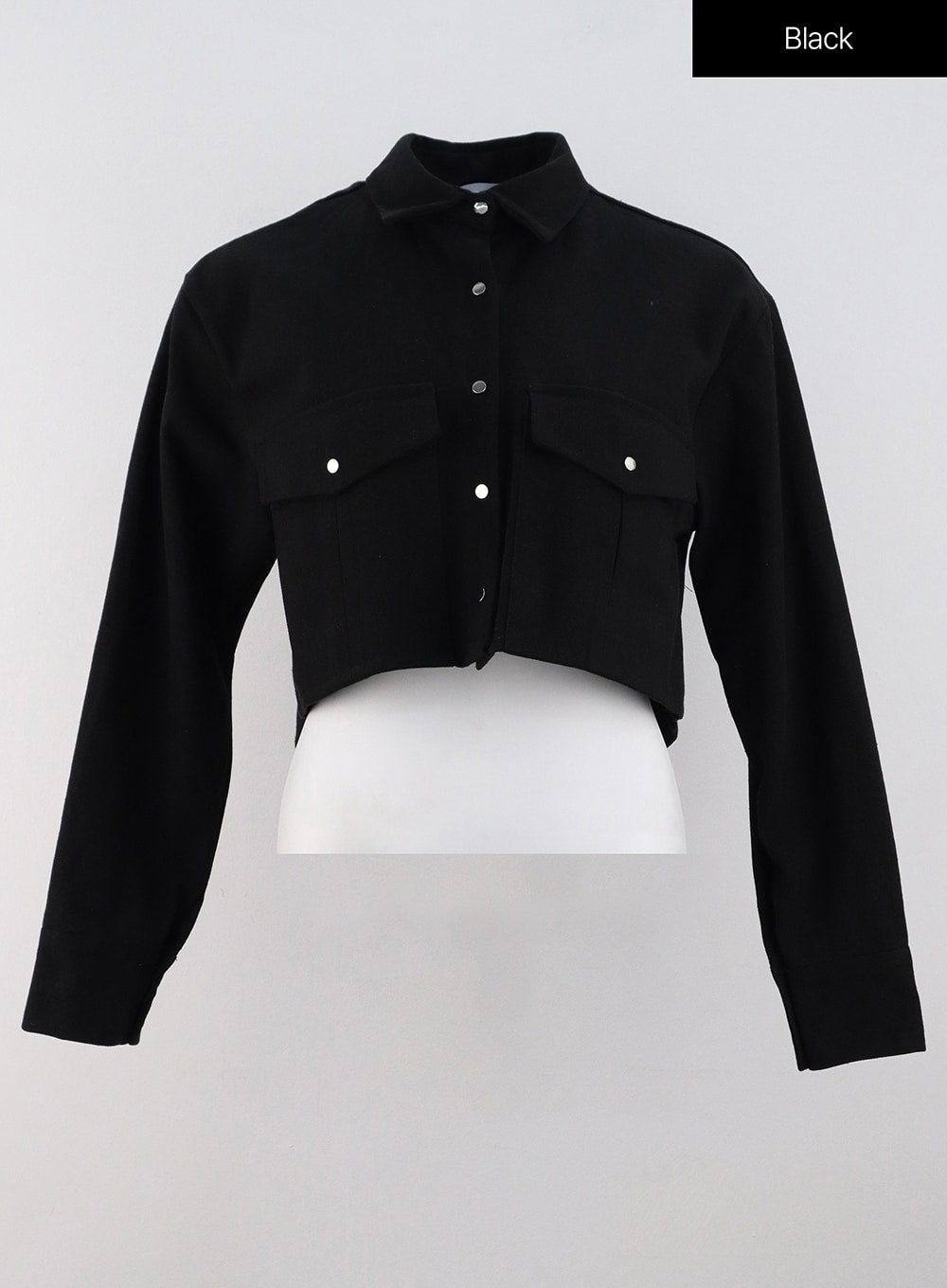 Collared Cotton Crop Jacket OG318