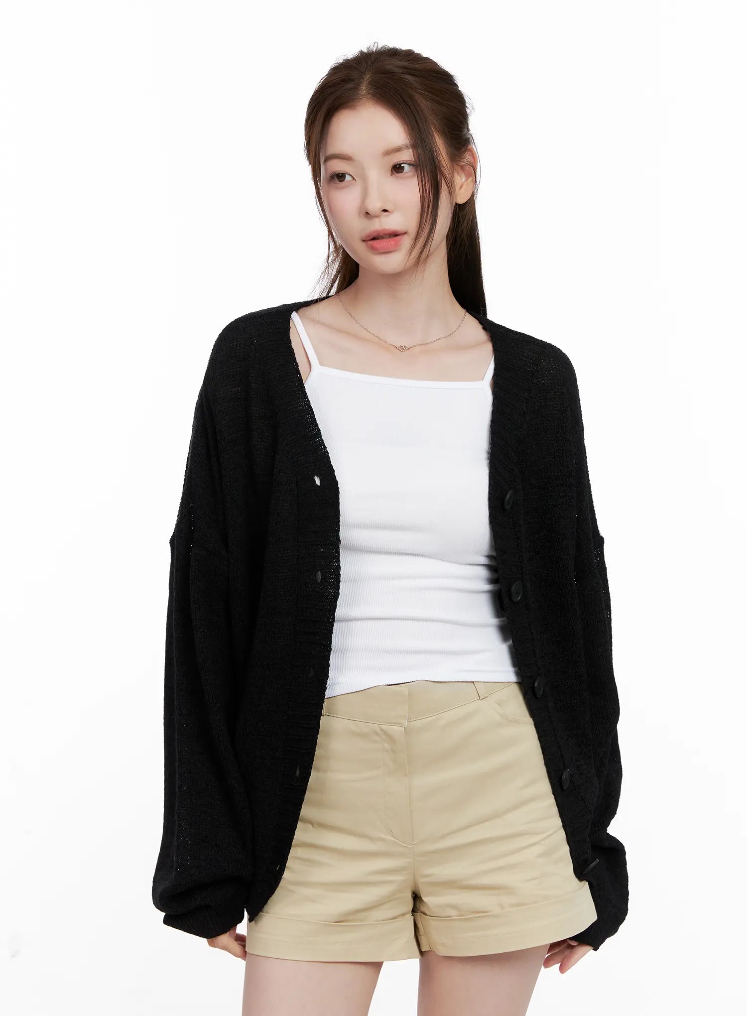 Oversized Summer Knit Cardigan CL523