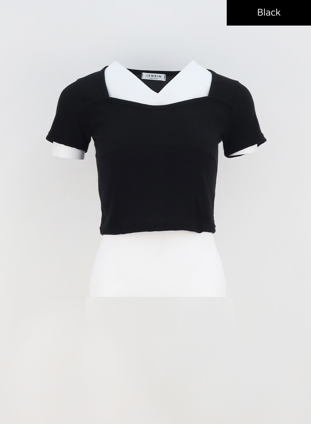Heart Neck Cropped Tee CA320