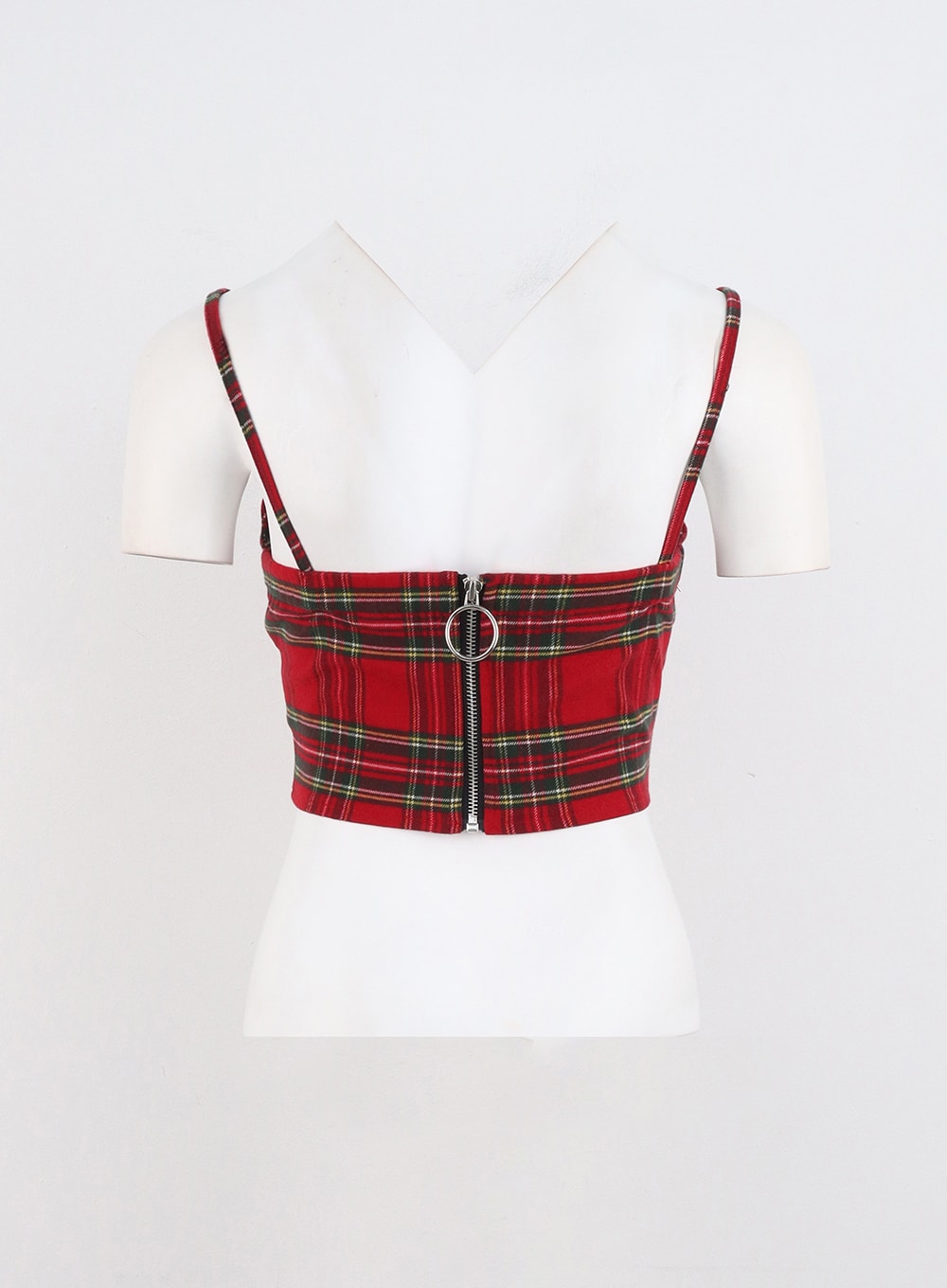 Plaid V Neck Bustier IN323