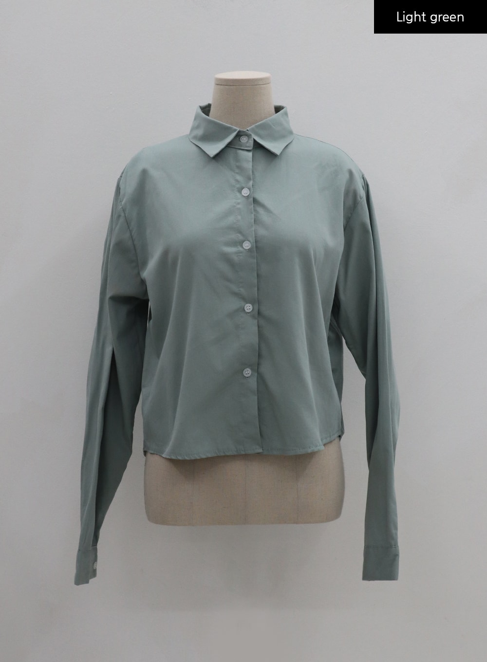 Basic Tone Down Color Crop Shirt BG23