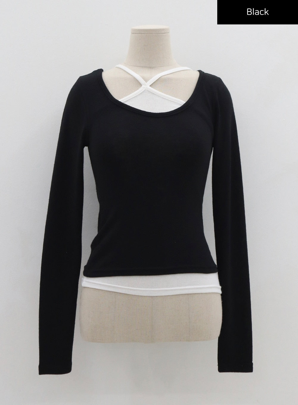 Caroline Long Sleeve Strip Top Set CS07