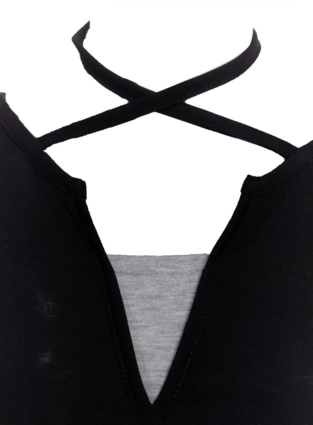 Strappy Slit Layered Top CU520