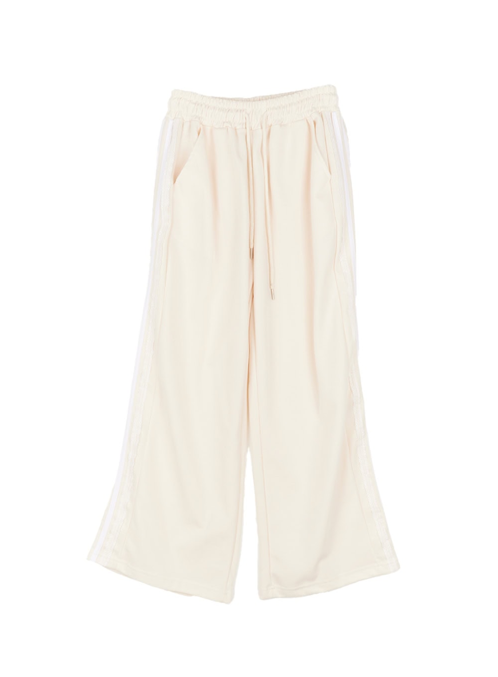 Lace Trim Striped Sweatpants CM504