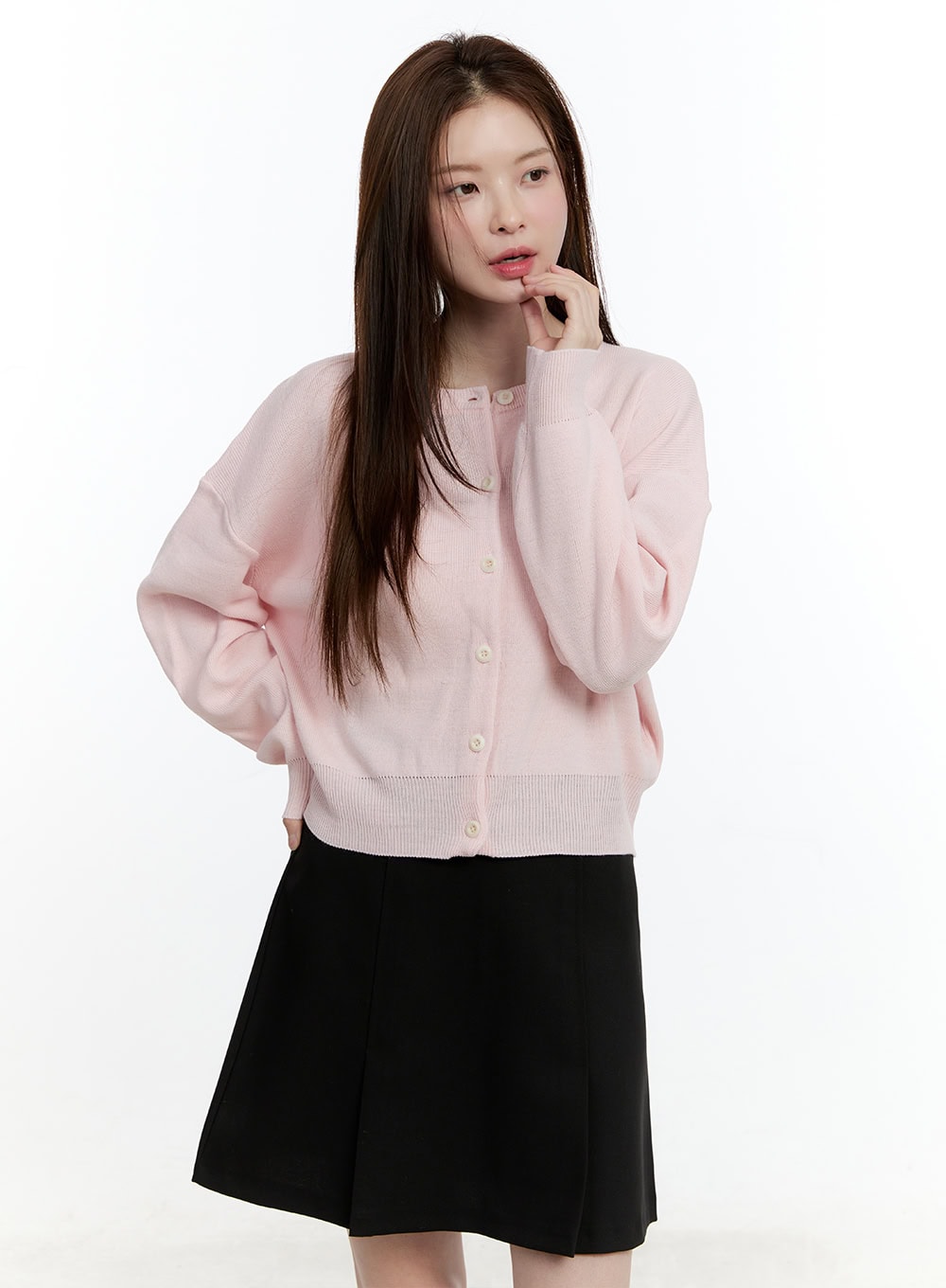 Classic Round Neck Long Sleeve Cardigan CM521