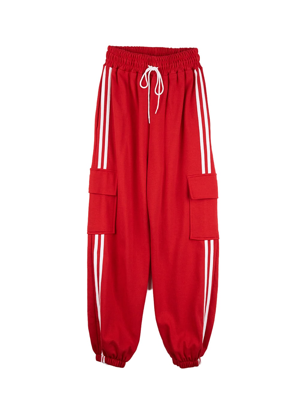 Pocket Detail Wide-Leg Track Pants CN412