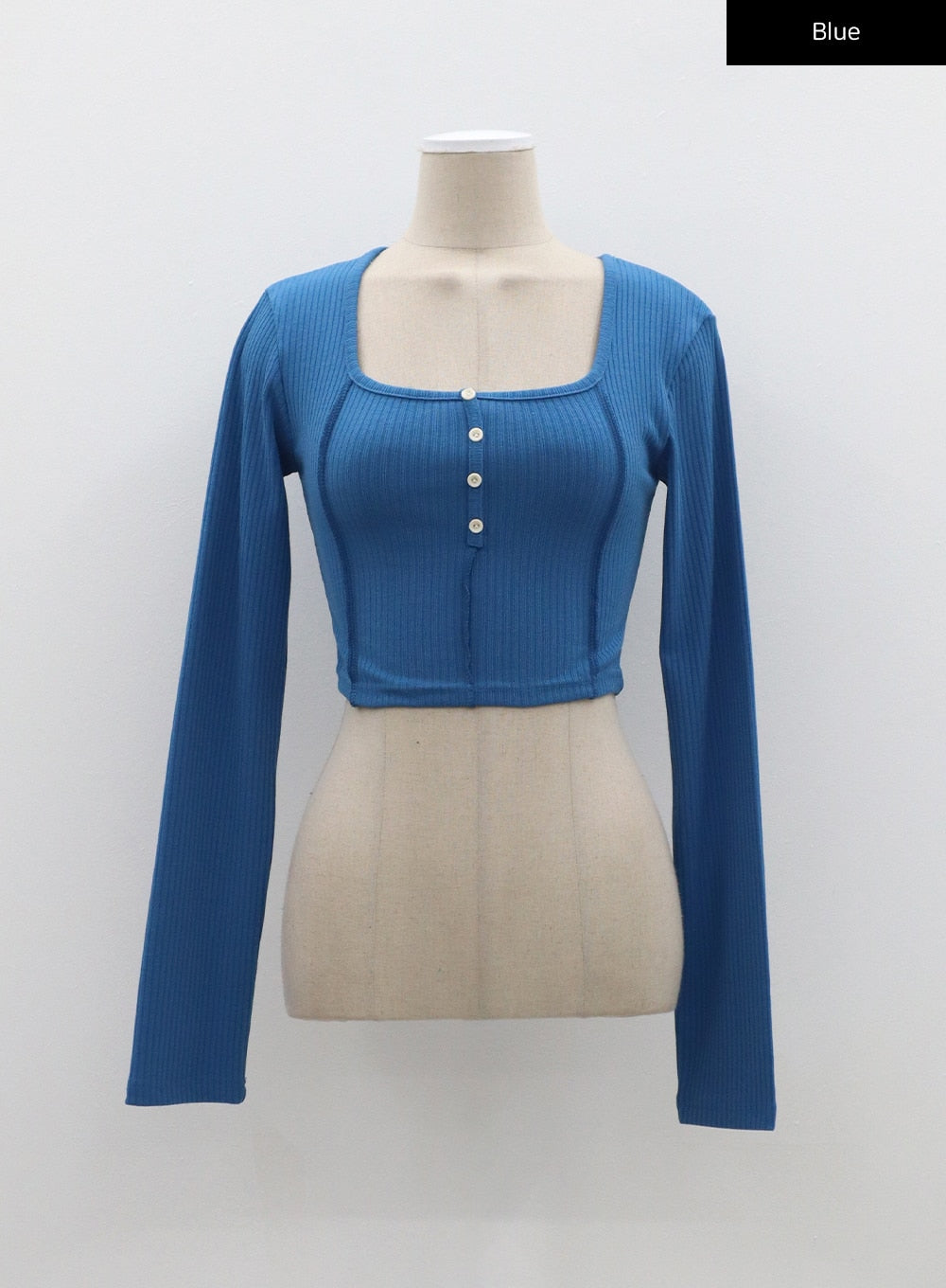 Scoop Neck Ribbed Knit Top BF310