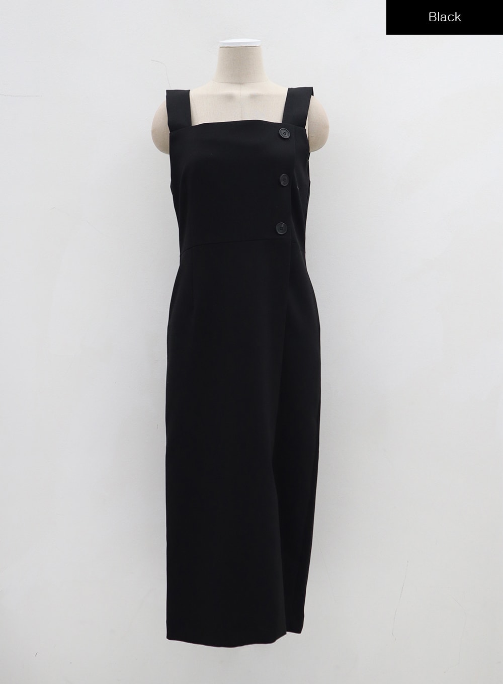 Side Button Detail Sleeveless Maxi Dress BJ312