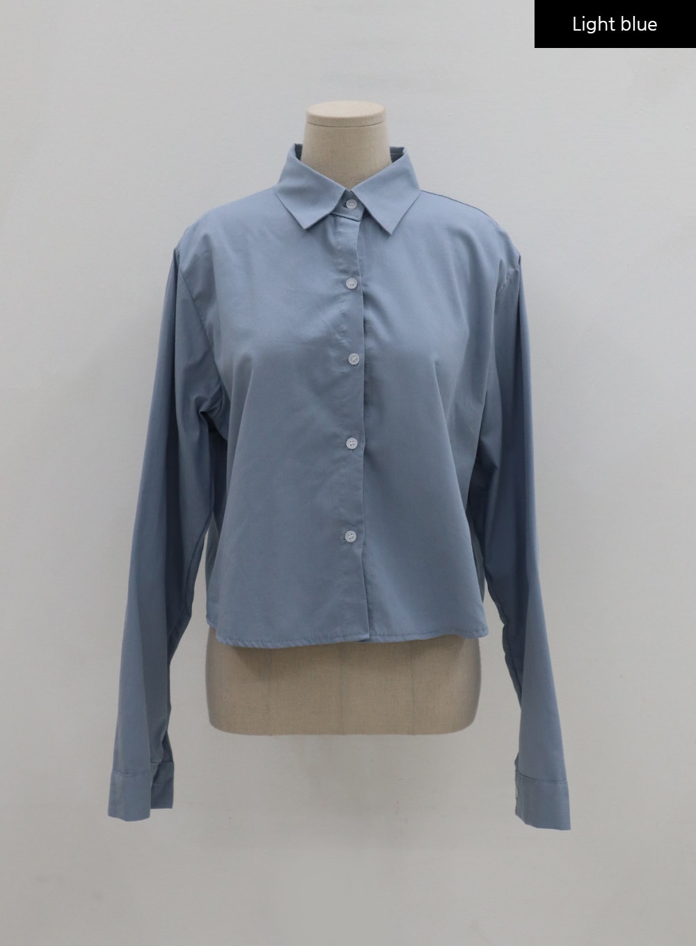 Basic Tone Down Color Crop Shirt BG23