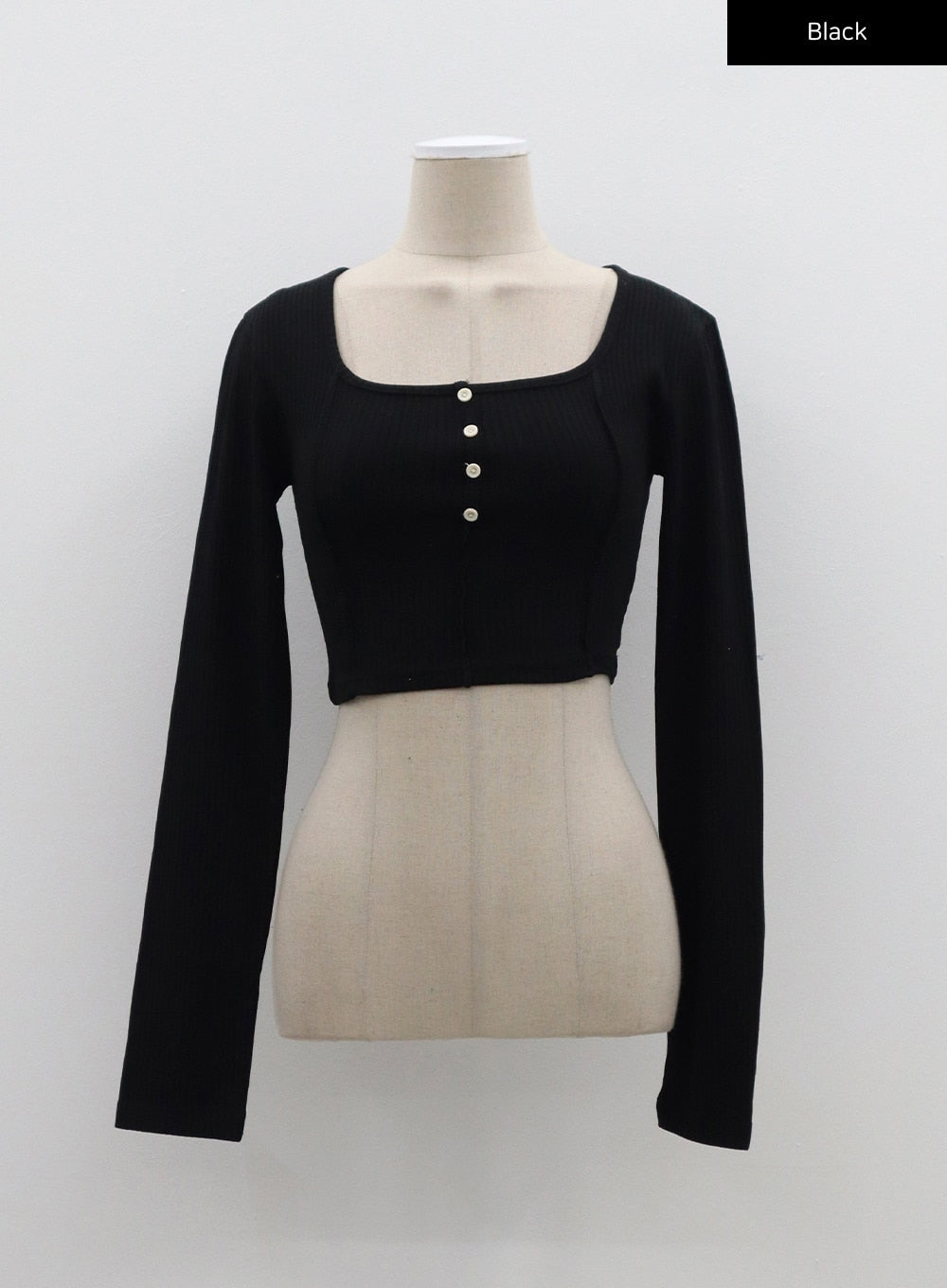 Scoop Neck Ribbed Knit Top BF310