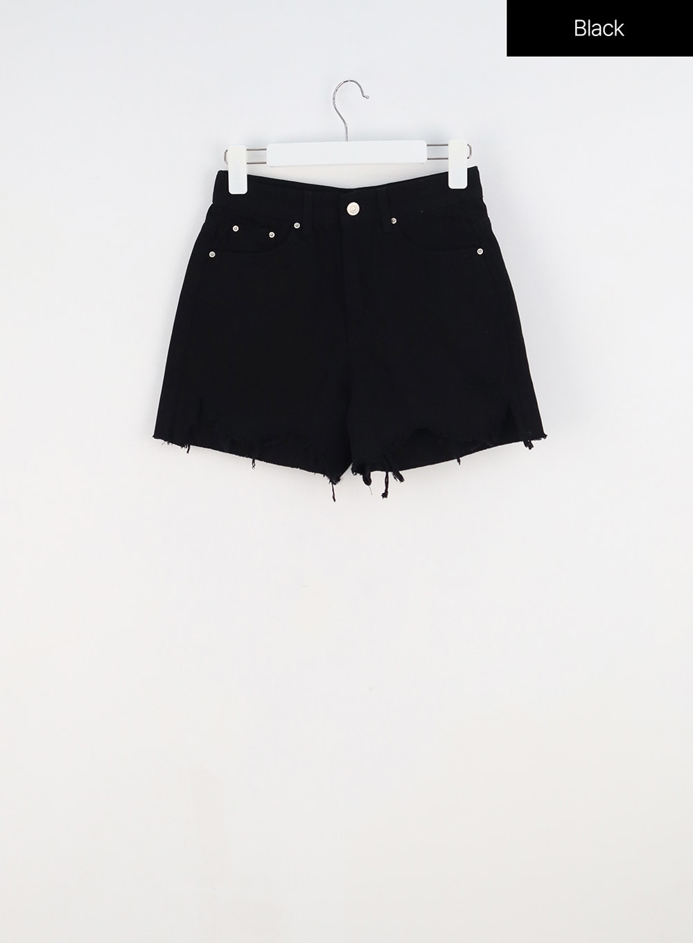 Mid-Rise Ripped Shorts BY303