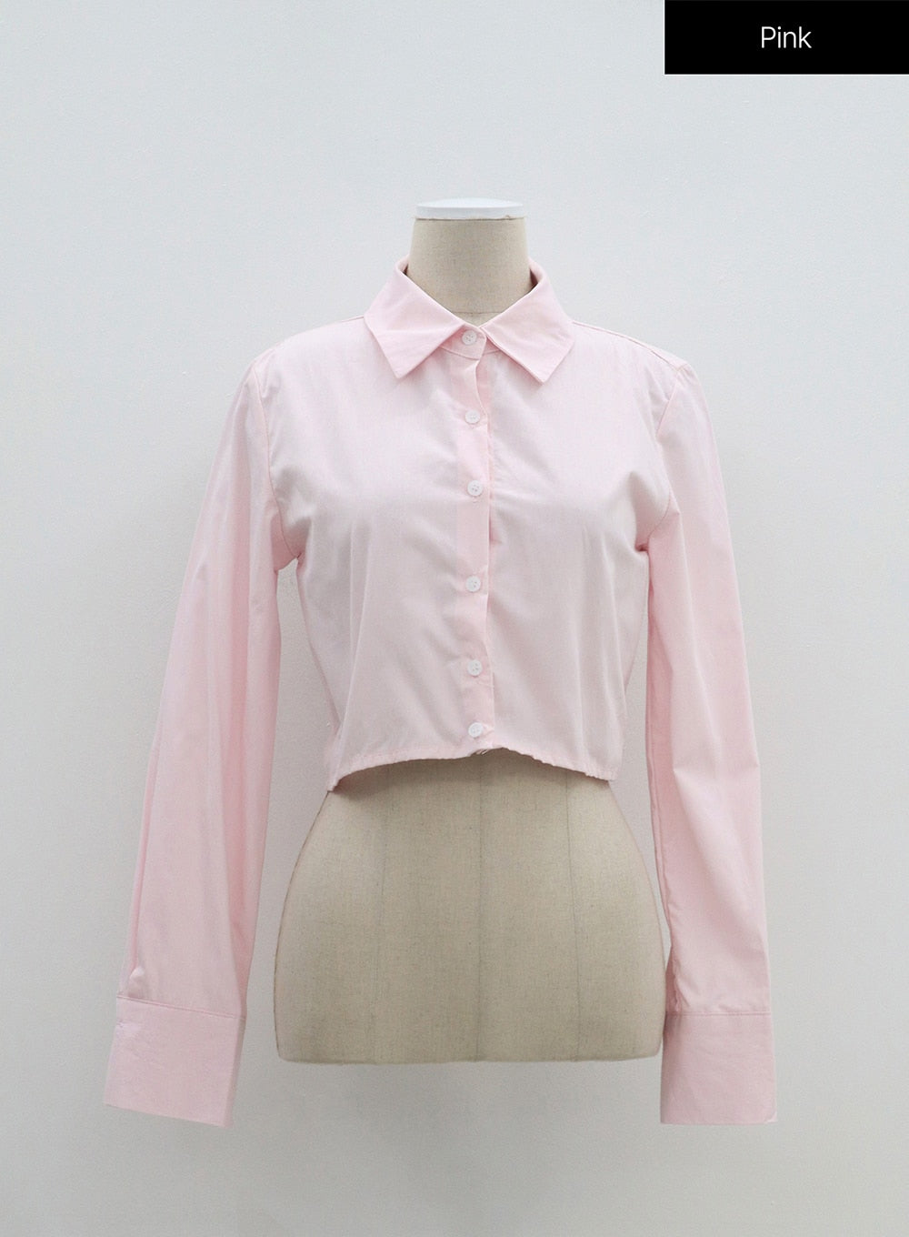 Basic Pintuck Crop Shirt BM304